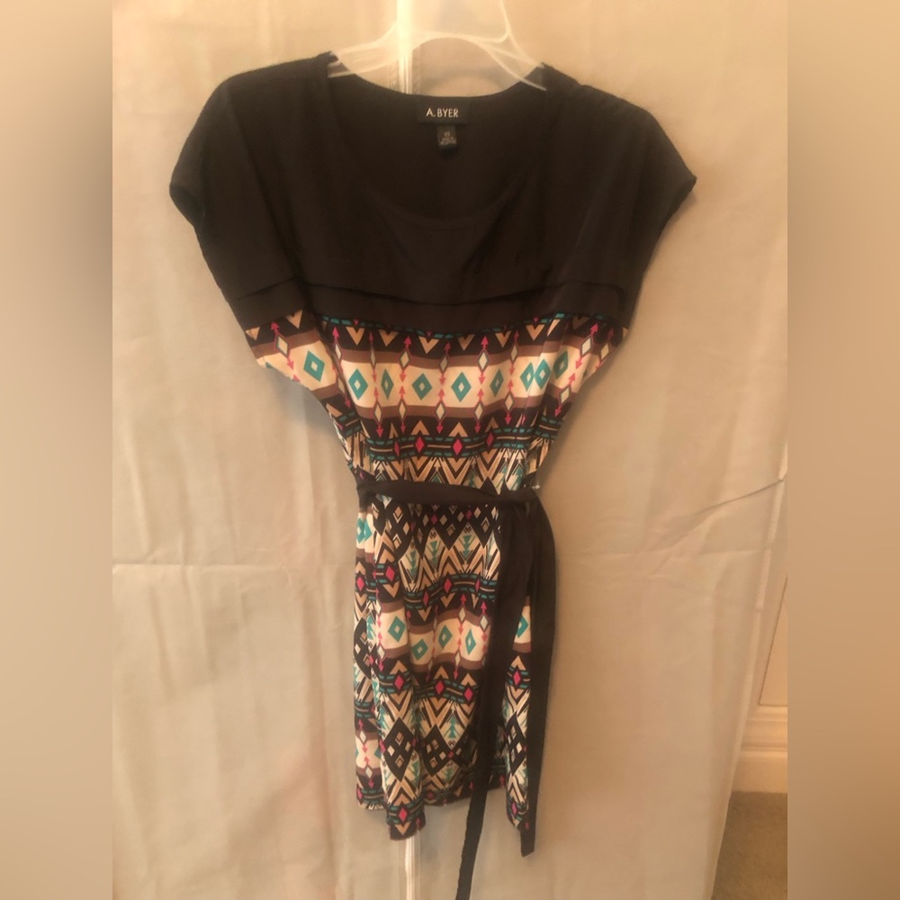 A. Byer shift dress with tie waist